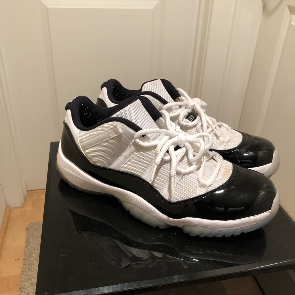 White & Black Air Jordan Retro 11 Low/ US Men 12
